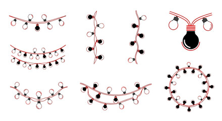 Decorative String Lights Set: A comprehensive collection of string lights, perfect for festive celebrations and creative design projects.