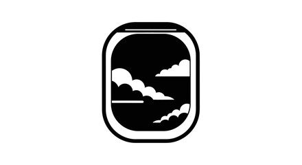 View of clouds through an airplane window, symbolizing travel and adventure.