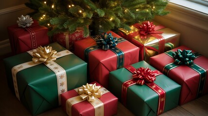 christmas tree and gifts