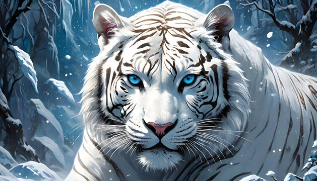 white tiger head