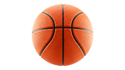 Fototapeta premium Vibrant orange basketball on white background for sports design