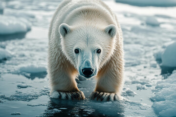 Generative AI illustration of nature global changes devastation showing impact of climate change global warming