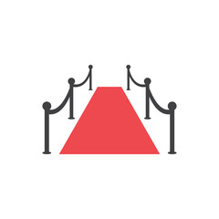 red carpet flat design vector festive party.