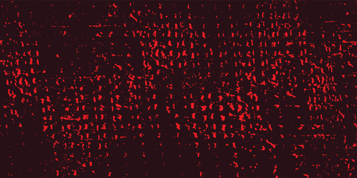 Grunge halftone gradient background. Faded grit noise texture. black and red sand wallpaper. Anime or manga style comic overlay. Vector graphic design textured template
