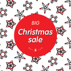 Big Christmas Sale, Vector Banner
