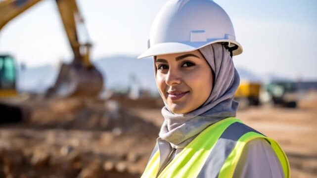 Woman Engineer at Site. - Powered by Adobe