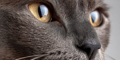 Charming Burmese Cat with Striking Gold Eyes Captured in High Detail Against a Bright Background
