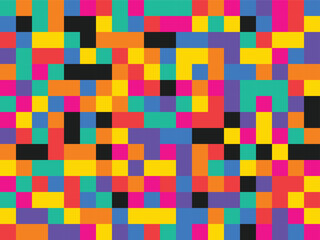 Bright seamless pixel art pattern background for digital graphic design and website wallpaper isolated PNG with Transparent Background