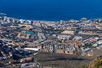Panorama of the city of Las Americas and Los Cristianos. Tenerife, Canary Islands.