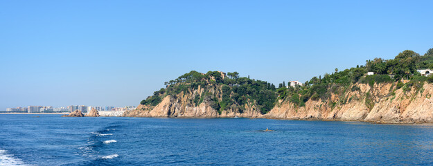 Costa Brava panorama from Blanes towards Lloret de Mar.