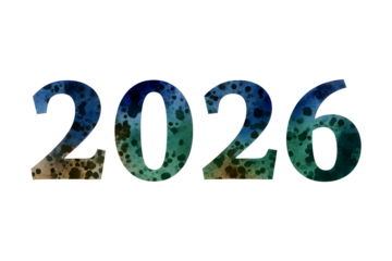 2026 Abstract Ink Splatter or Bubble Texture Typography