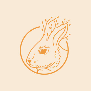 rabbit brush vector art.eps