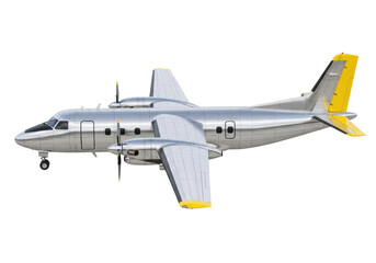 Isolated Antonov An-24, regional turboprop airliner, aircraft for cargo or passenger transportation