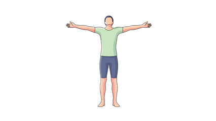 Illustration of a person with arms outstretched.