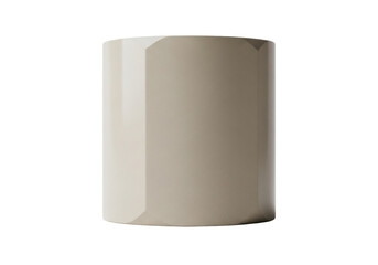 Isolated modern beige flowerpot for home decoration, ceramic planter for interior decor