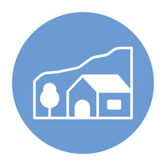 Cottage Vector icon which can easily modify or edit