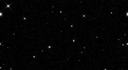 Fototapeta premium Serene night sky displaying scattered bright stars in a vast cosmic space