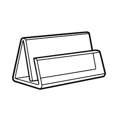 Blank Acrylic Menu Holder or Table Tent Mockup Vector Template Isolated