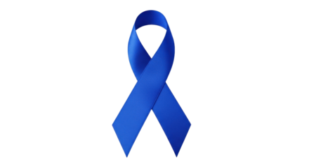 Isolated Awareness Ribbon Symbol of Blue for a Cause, Medical or Social, Celebration Day Event