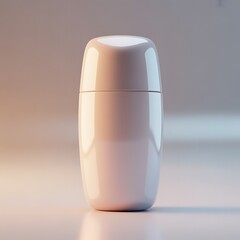 Elegant minimalist deodorant bottle design for personal care branding, showcasing clean beauty and modern aesthetic with soft pastel tones perfect for health and wellness ads