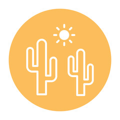 Cactus Vector icon which can easily modify or edit