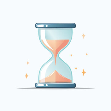 Elegant hourglass icon measuring the passage of time.