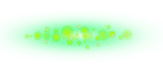 Fototapeta premium Vibrant green ethereal glow with sparkling light effects abstract