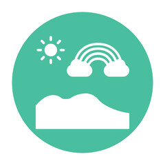  Rainbow Sky Vector icon which can easily modify or edit