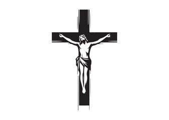 jesus cross logo silhouette vector, crucified Jesus Christ silhouette vector illustration, Jesus on Cross logo silhouette, jesus christ crucifixion of Jesus christian religious god logo silhouettes