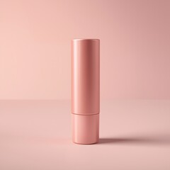 Light Pink Lipstick Tube on Pink Surface in Natural Light Studio Shot Displaying Beauty and Cosmetic Attributes with Minimalist Design 190char