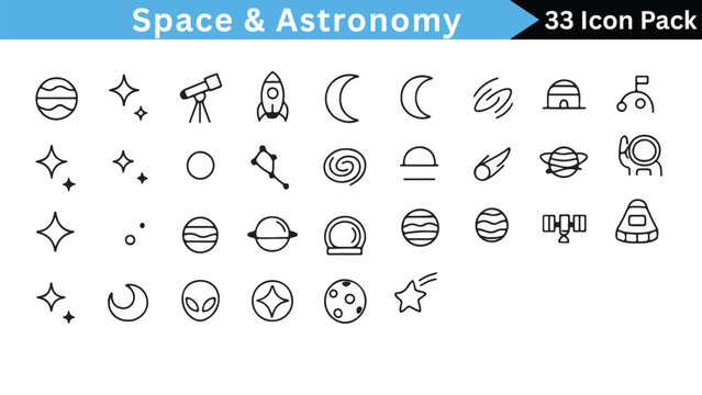 Modern icon set with vibrant colors and classic typography