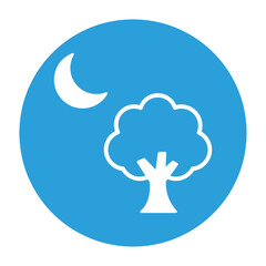 Night Tree Vector icon which can easily modify or edit