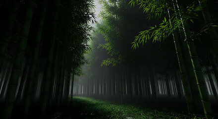 forest in the morning fog