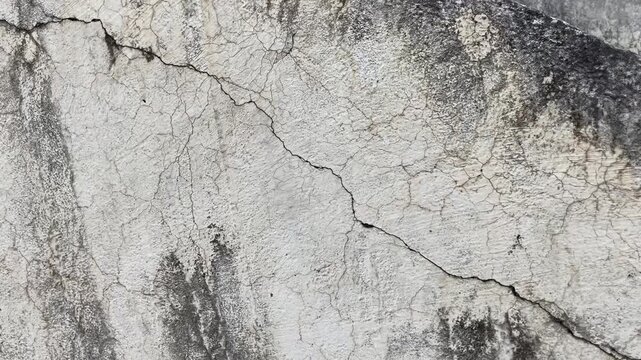 Small Cracks on Wall and Paint Due to Rain Moisture Damage