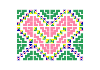 Hmong traditional clothes pattern background. colorful pattern