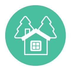 Cottage Vector icon which can easily modify or edit