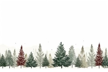 Fototapeta premium Christmas trees outdoors nature forest.