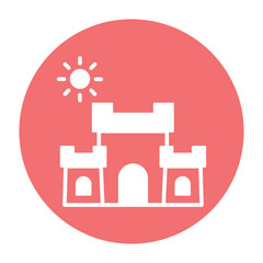 Castle Vector icon which can easily modify or edit