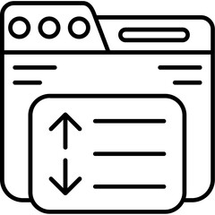 Line Height Outline Icon