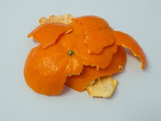 Close-Up of an Orange Peel. Compost. Composting. Free waste renewable 
