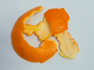 Close-Up of an Orange Peel. Compost. Composting. Free waste renewable 