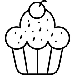 Cupcake Outline Icon