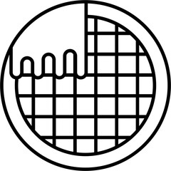 Waffle Outline Icon