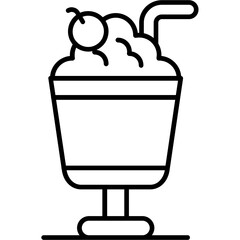 Milkshake Outline Icon