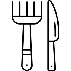 Knife Fork Outline Icon