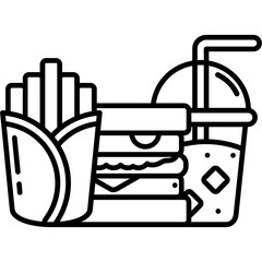 Meal Deal Outline Icon