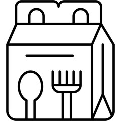 Takeaway Bag Outline Icon
