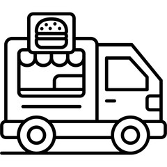 Food Truck Outline Icon