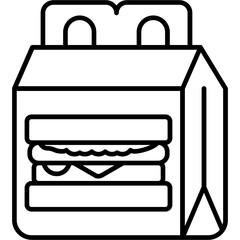 Happy Meal Box Outline Icon