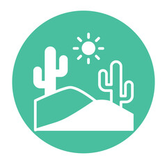 Desert Cactus Vector icon which can easily modify or edit